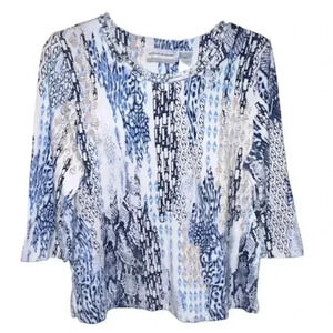 Alford Dunner Patterned Women Blouse size medium petite